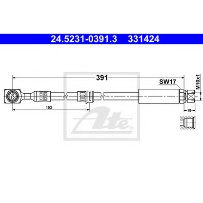 Photo Brake Hose ATE 24523103913