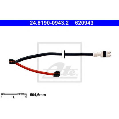 Foto Warnkontakt, Bremsbelagverschleiß ATE 24819009432