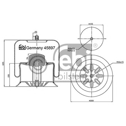 Foto Federbalg, Luftfederung FEBI BILSTEIN 45897