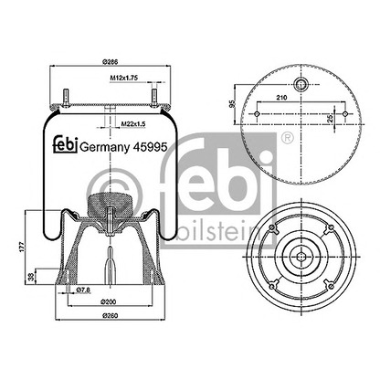 Foto Soffietto, Sospensione pneumatica FEBI BILSTEIN 45995