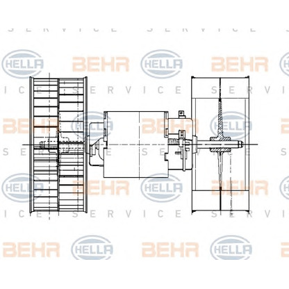 Foto Ventilador habitáculo BEHR HELLA SERVICE 8EW009100621