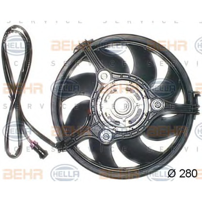 Photo Ventilateur, refroidissement du moteur BEHR HELLA SERVICE 8EW009144341