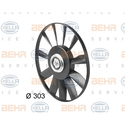 Photo Fan Wheel, engine cooling BEHR HELLA SERVICE 8EW009144561