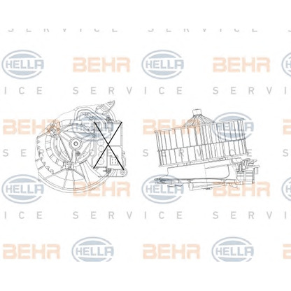 Фото Электродвигатель, вентиляция салона BEHR HELLA SERVICE 8EW009157211