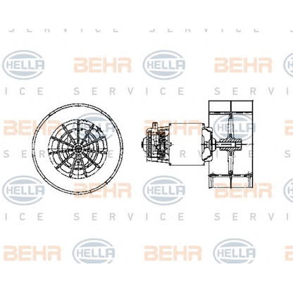 Photo Interior Blower BEHR HELLA SERVICE 8EW009158631