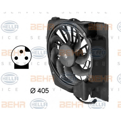 Foto Motor eléctrico, ventilador del radiador BEHR HELLA SERVICE 8EW009158711