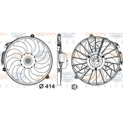 Zdjęcie Wentylator, chłodzenie silnika BEHR HELLA SERVICE 8EW009158721