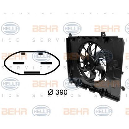 Photo Electric Motor, radiator fan BEHR HELLA SERVICE 8EW009158771