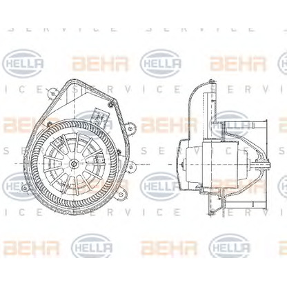 Photo Interior Blower BEHR HELLA SERVICE 8EW009159131