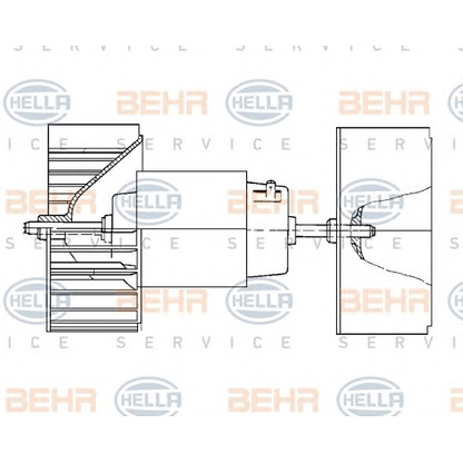 Photo Pulseur d'air habitacle BEHR HELLA SERVICE 8EW009159171