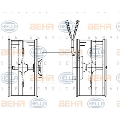 Photo Interior Blower; Suction Fan, cabin air BEHR HELLA SERVICE 8EW009159711