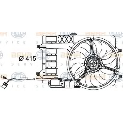 Photo Ventilateur, refroidissement du moteur BEHR HELLA SERVICE 8EW351000291
