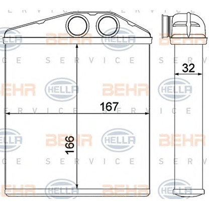 Фото Теплообменник, отопление салона BEHR HELLA SERVICE 8FH351000501