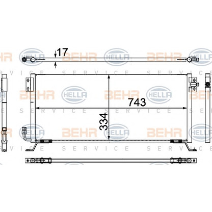 Foto Condensatore, Climatizzatore BEHR HELLA SERVICE 8FC351024111