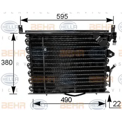 Фото Конденсатор, кондиционер BEHR HELLA SERVICE 8FC351035161