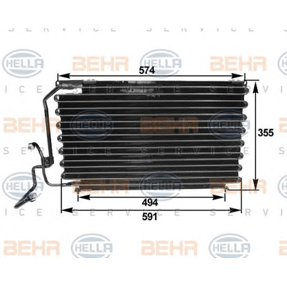 Foto Kondensator, Klimaanlage BEHR HELLA SERVICE 8FC351035241