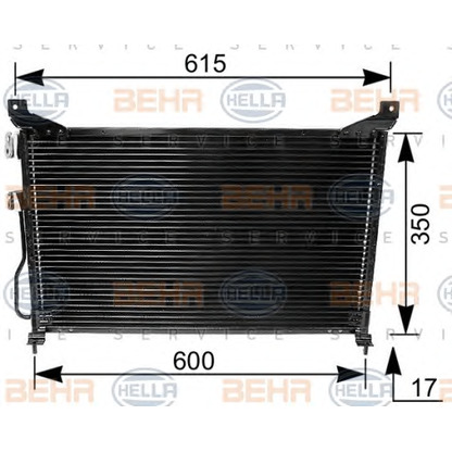 Photo Condenser, air conditioning BEHR HELLA SERVICE 8FC351035321