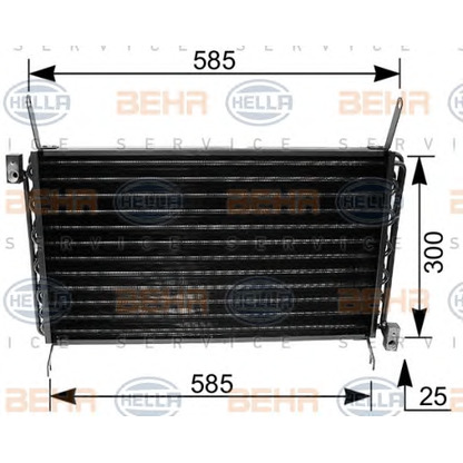 Photo Condenser, air conditioning BEHR HELLA SERVICE 8FC351035671