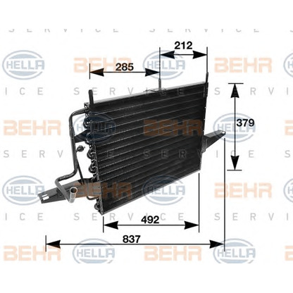 Фото Конденсатор, кондиционер BEHR HELLA SERVICE 8FC351035691