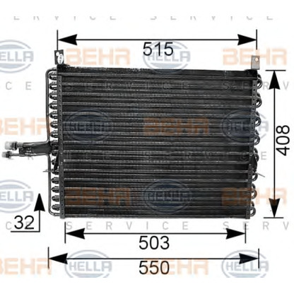 Foto Condensatore, Climatizzatore BEHR HELLA SERVICE 8FC351035751