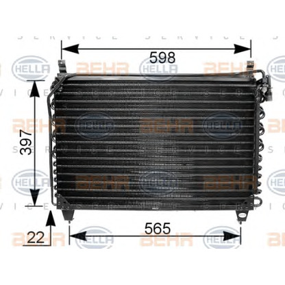 Photo Condenser, air conditioning BEHR HELLA SERVICE 8FC351035791