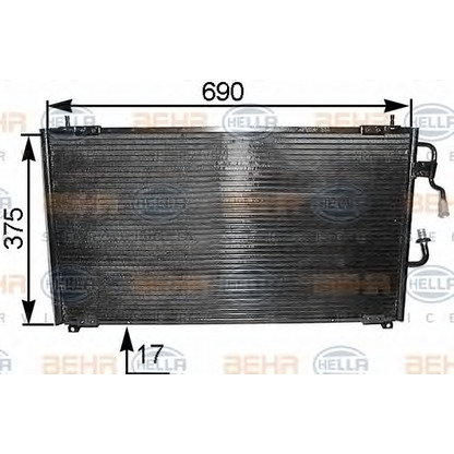 Foto Kondensator, Klimaanlage BEHR HELLA SERVICE 8FC351036171