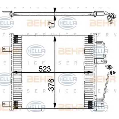 Фото Конденсатор, кондиционер BEHR HELLA SERVICE 8FC351036201