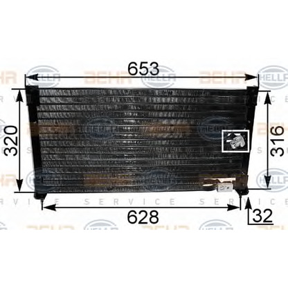 Foto Kondensator, Klimaanlage BEHR HELLA SERVICE 8FC351036281