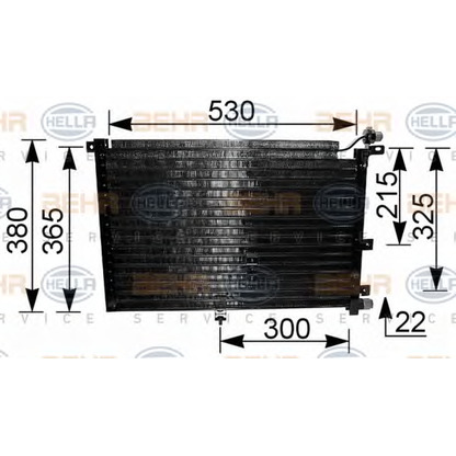 Фото Конденсатор, кондиционер BEHR HELLA SERVICE 8FC351036321