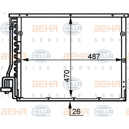 Foto Condensador, aire acondicionado BEHR HELLA SERVICE 8FC351036341