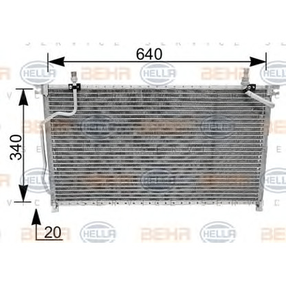 Foto Kondensator, Klimaanlage BEHR HELLA SERVICE 8FC351036431