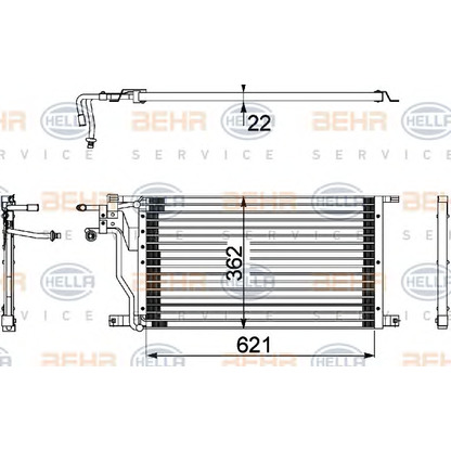 Фото Конденсатор, кондиционер BEHR HELLA SERVICE 8FC351036441