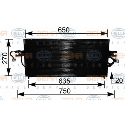 Фото Конденсатор, кондиционер BEHR HELLA SERVICE 8FC351036491