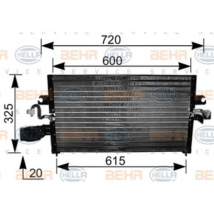 Фото Конденсатор, кондиционер BEHR HELLA SERVICE 8FC351036501