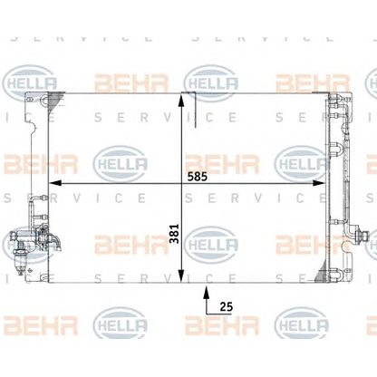 Фото Конденсатор, кондиционер BEHR HELLA SERVICE 8FC351037091