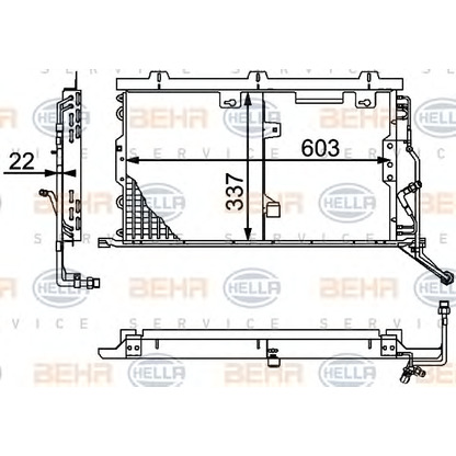 Foto Condensador, aire acondicionado BEHR HELLA SERVICE 8FC351037311