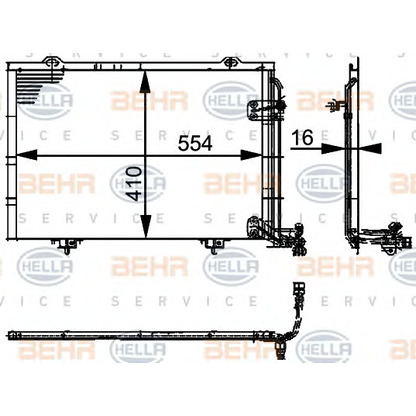 Foto Condensador, aire acondicionado BEHR HELLA SERVICE 8FC351037331