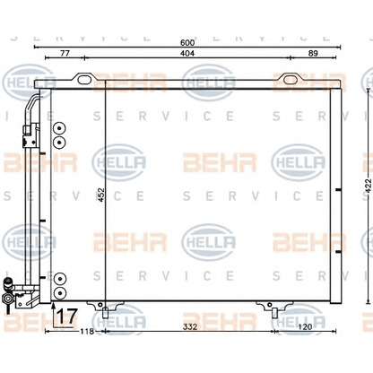 Photo Condenser, air conditioning BEHR HELLA SERVICE 8FC351037334