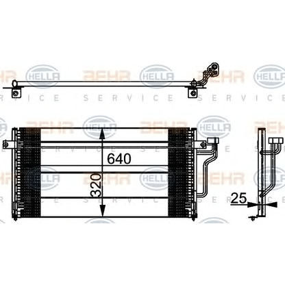 Foto Condensador, aire acondicionado BEHR HELLA SERVICE 8FC351037371