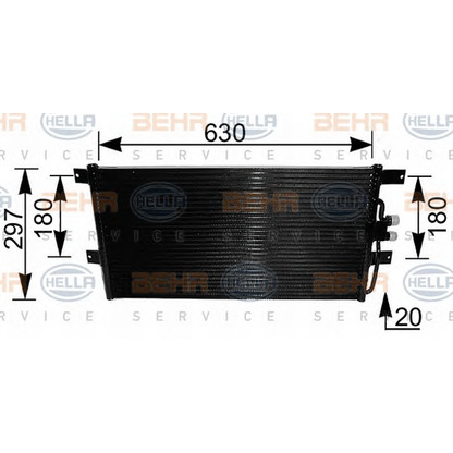 Foto Kondensator, Klimaanlage BEHR HELLA SERVICE 8FC351037431