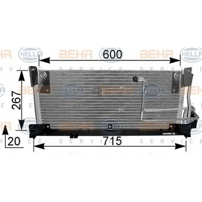 Photo Condenser, air conditioning BEHR HELLA SERVICE 8FC351037581