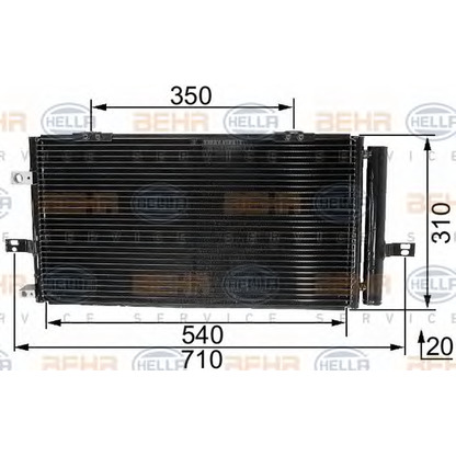 Foto Condensatore, Climatizzatore BEHR HELLA SERVICE 8FC351037671