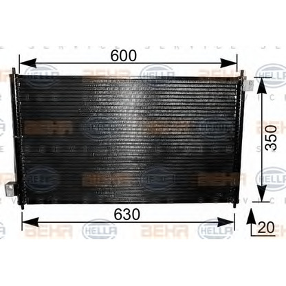 Foto Kondensator, Klimaanlage BEHR HELLA SERVICE 8FC351037741