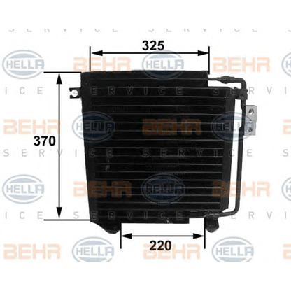 Фото Конденсатор, кондиционер BEHR HELLA SERVICE 8FC351038271