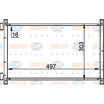 Foto Condensador, aire acondicionado BEHR HELLA SERVICE 8FC351038321