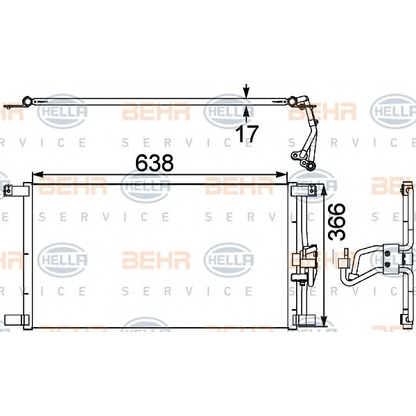 Foto Kondensator, Klimaanlage BEHR HELLA SERVICE 8FC351038481