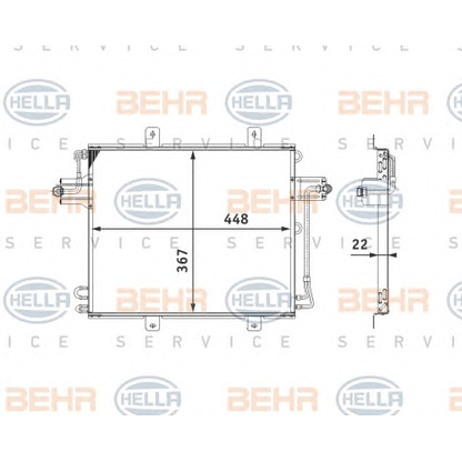 Фото Конденсатор, кондиционер BEHR HELLA SERVICE 8FC351038611