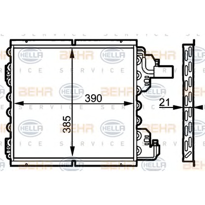 Фото Конденсатор, кондиционер BEHR HELLA SERVICE 8FC351038621