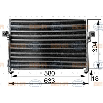 Foto Kondensator, Klimaanlage BEHR HELLA SERVICE 8FC351038761