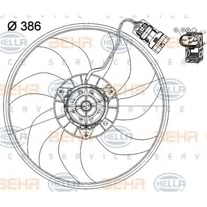 Zdjęcie Wentylator, chłodzenie silnika BEHR HELLA SERVICE 8EW351039731